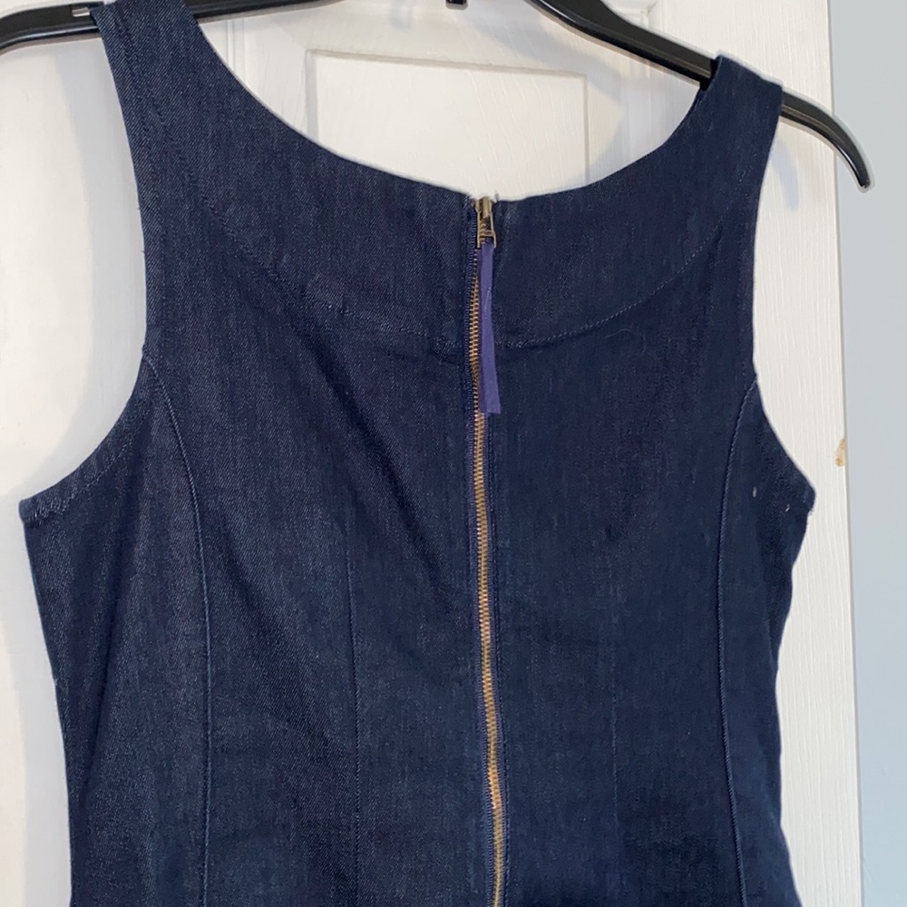 Anthropologie Holding Horses Blue Denim Clara Tie Knot Jean Dress - Picture 8 of 14